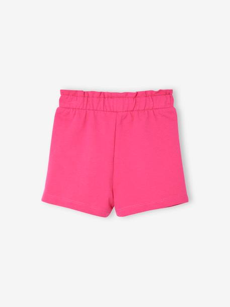 Short en molleton style paperbag bébé fuchsia 2 - vertbaudet enfant 