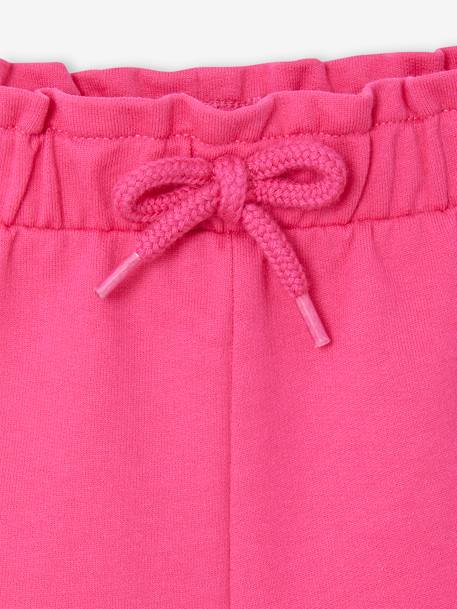 Short en molleton style paperbag bébé fuchsia 3 - vertbaudet enfant 