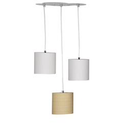 Linge de maison et décoration-Décoration-Luminaire-Suspension Lumineuse Trio Plafonnier en coton beige