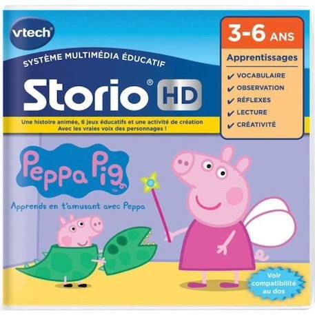 VTECH - Jeu Éducatif Storio - Peppa Pig ROSE 1 - vertbaudet enfant 