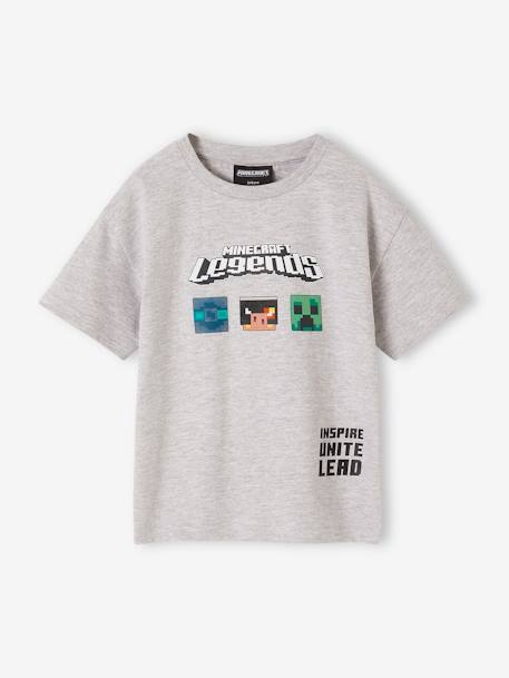 Tee-shirt garçon Minecraft® Legends gris chiné 1 - vertbaudet enfant 