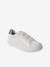 Baskets enfant fille synthétique à scratchs ou lacets blanc imprimé 1 - vertbaudet enfant 