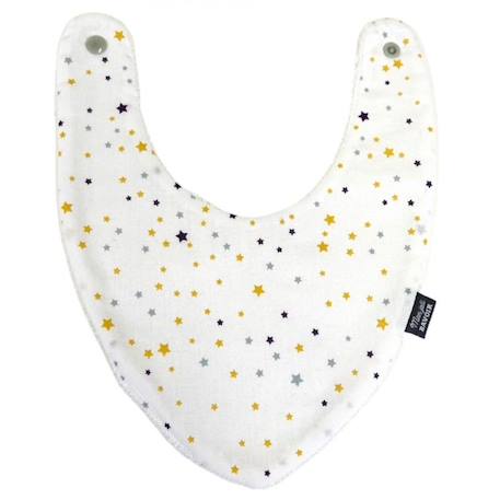 Bavoir bandana blanc étoiles - 100% coton - 3 à 18 mois - Fermeture pression - Lavage à 40° - Idéal pour les poussées dentaires BLANC 6 - vertbaudet enfant 