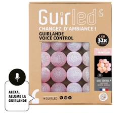 -Princesse Commande Vocale Guirlande lumineuse boules coton Google & Alexa