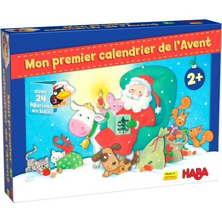 HABA - Mon Premier Calendrier de l’Avent - 24 Pièces en Bois, 24 Chapitres à lire et Décor en 3D - Calendrier Noël pour Enfants BLEU 1 - vertbaudet enfant 