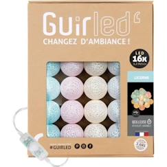 Linge de maison et décoration-Guirlande lumineuse boules coton LED USB - Veilleuse bébé 2h -  3 intensités - 16 boules 1,6m - Licorne