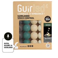 Linge de maison et décoration-Décoration-Guirlande-Sauvage Commande Vocale Guirlande lumineuse boules coton Google & Alexa