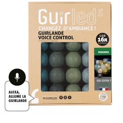 -Guirlande lumineuse wifi boules coton LED USB - Commande Vocale - Maison connectée - Amazon Alexa & Google Assistant -  16 boules