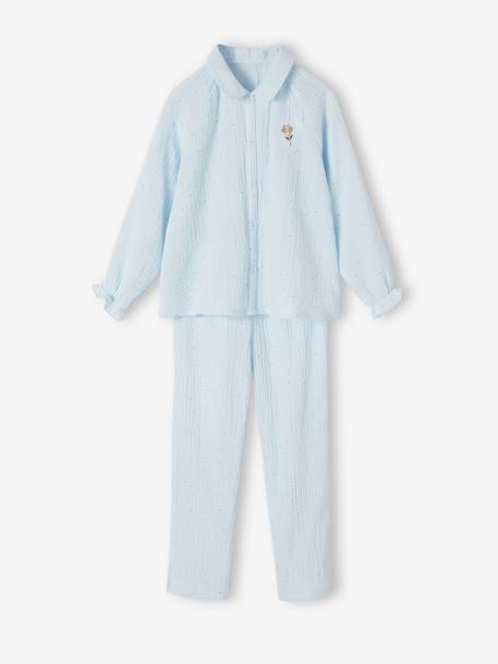 Pyjama fille chemise à pois scintillant personnalisable  - vertbaudet enfant