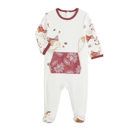 Pyjama bébé en velours Amaya BLANC 1 - vertbaudet enfant 