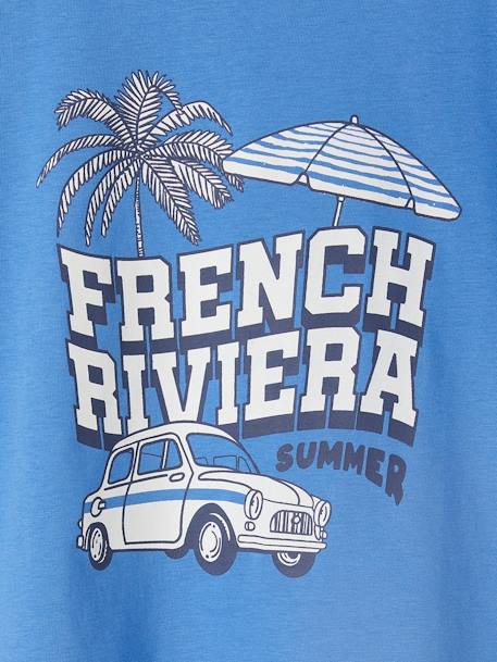 Tee-shirt 'French Riviera' garçon bleu azur 4 - vertbaudet enfant 