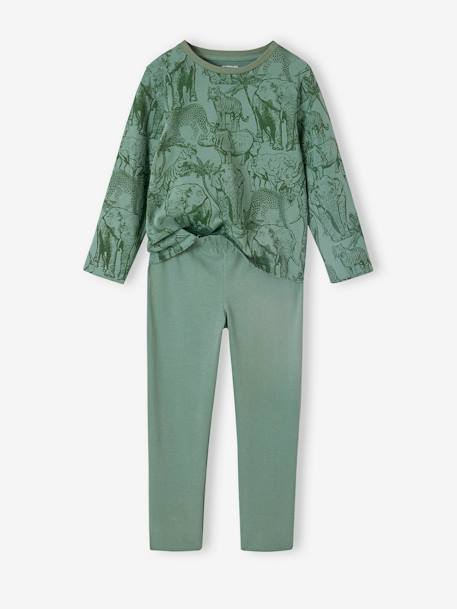 Lot de 2 pyjamas 'jungle' garçon vert 2 - vertbaudet enfant 