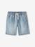 Bermuda garçon jean facile à enfiler bleu imprimé+denim gris+double stone+rayé bleu+stone 15 - vertbaudet enfant 