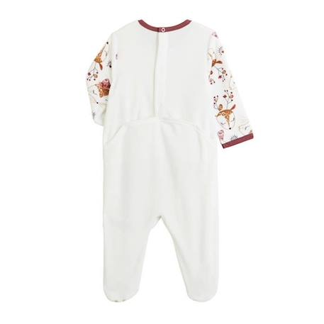 Pyjama bébé en velours Amaya BLANC 2 - vertbaudet enfant 