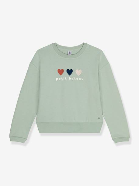 Sweat coeur en molleton femme vert 1 - vertbaudet enfant 