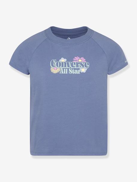 T-shirt fleurs fille CONVERSE gris ardoise 1 - vertbaudet enfant 
