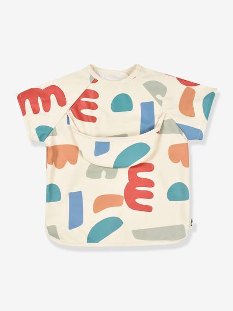 Bavoir à manches évolutif 2 en 1 Playful beige+blush+vert sauge 3 - vertbaudet enfant 