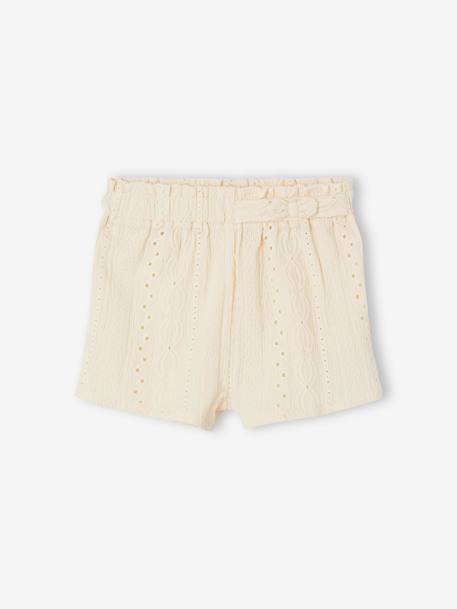 Short en maille fantaisie bébé écru 1 - vertbaudet enfant 