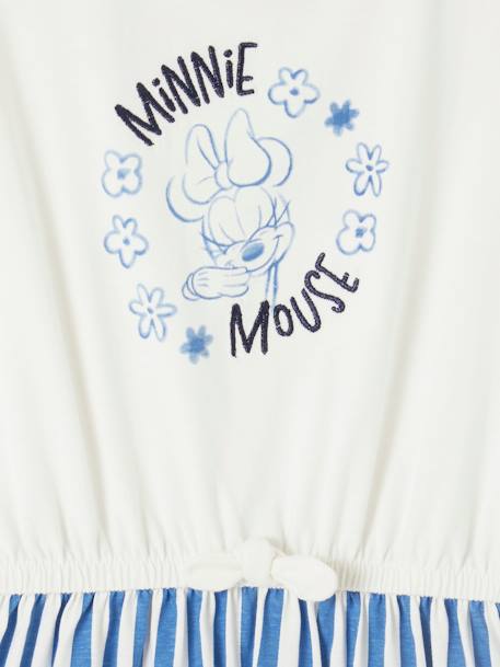 Robe fille Disney® Minnie Blanc/rayé bleu ciel et blanc 3 - vertbaudet enfant 