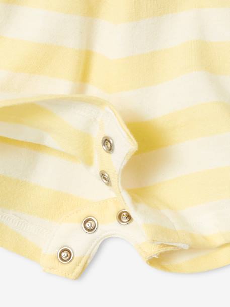 Combishort Basics bébé corail+rayé jaune 7 - vertbaudet enfant 