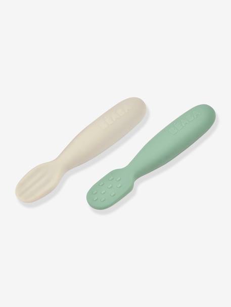 Lot de 2 pré-cuillères d'apprentissage en beige+sage green + velvet grey+terracotta + velvet grey 10 - vertbaudet enfant 