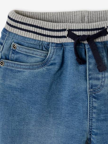 Bermuda garçon denim effet molleton facile à enfiler double stone 4 - vertbaudet enfant 
