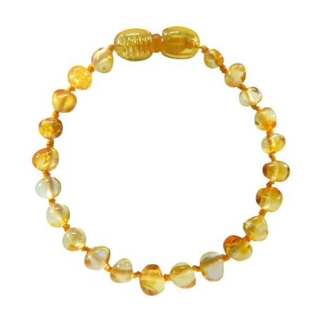 Bracelet d'ambre - Bébé/Nourrisson - Honey -Soulage les poussées dentaires -Pierres naturelles -Idée cadeau -Puériculture - Bienfait MARRON 1 - vertbaudet enfant 