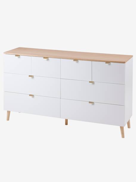 Commode double avec 8 tiroirs MERVEILLES blanc 3 - vertbaudet enfant 