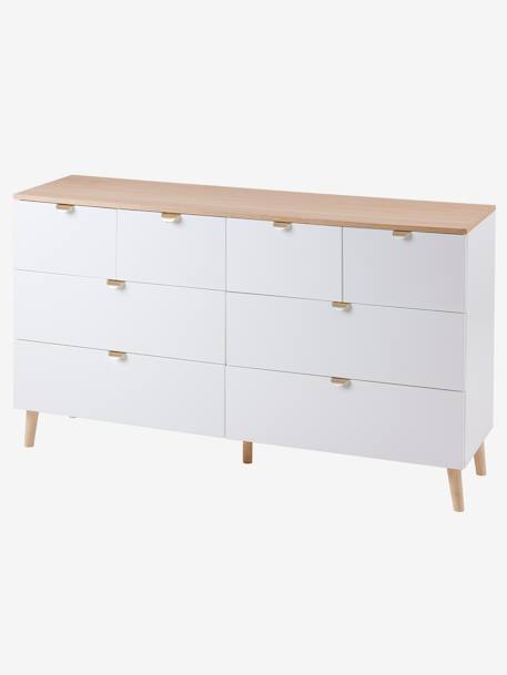 Commode double avec 8 tiroirs blanc 1 - vertbaudet enfant 