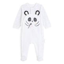 -Pyjama bébé en velours ouverture pont Little Panda