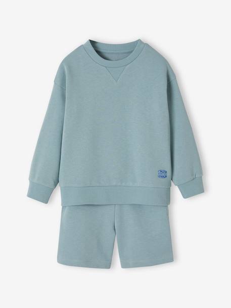 Ensemble sport sweat et short garçon  - vertbaudet enfant