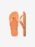 Tongs enfant Brasil Logo jaune+pêche 12 - vertbaudet enfant 