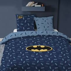 Linge de maison et décoration-Linge de lit enfant-Parure de lit imprimée 100% coton, BATMAN ICONIC. Taille : 240x220 cm