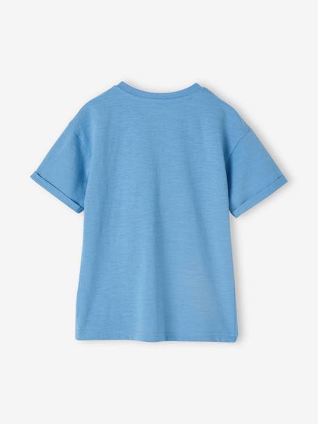Tee-shirt tunisien garçon personnalisable bleu azur+écru 3 - vertbaudet enfant 