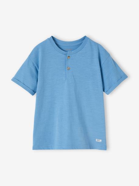 Tee-shirt tunisien garçon personnalisable bleu azur+écru 1 - vertbaudet enfant 