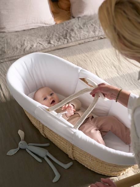 Couffin en fibres naturelles naturel 2 - vertbaudet enfant 