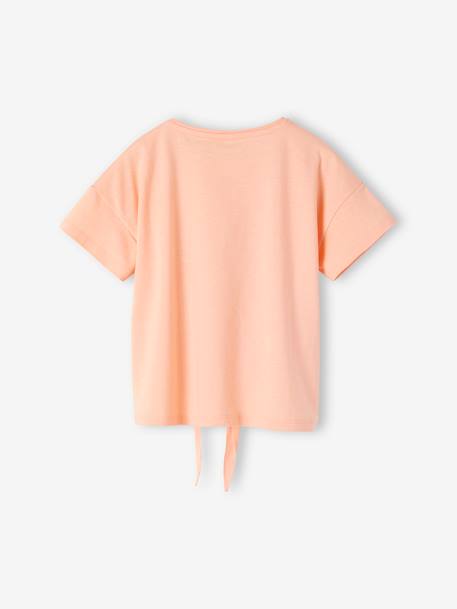 Tee-shirt sport motif raquettes glitter fille corail 2 - vertbaudet enfant 