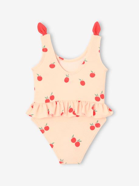 Maillot de bain 1 pièce pommes bébé fille écru 2 - vertbaudet enfant 