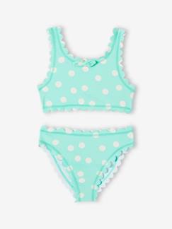 -Maillot de bain 2 pièces à pois fille