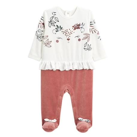 Pyjama bébé en velours Trinidad ROSE 1 - vertbaudet enfant 