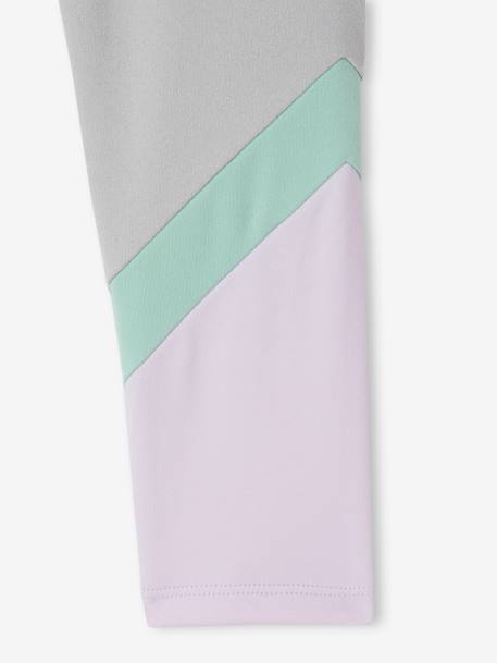 Legging sport à bandes fille matière technique gris chiné 3 - vertbaudet enfant 