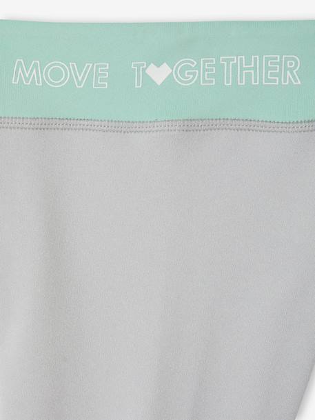 Legging sport à bandes fille matière technique gris chiné 4 - vertbaudet enfant 