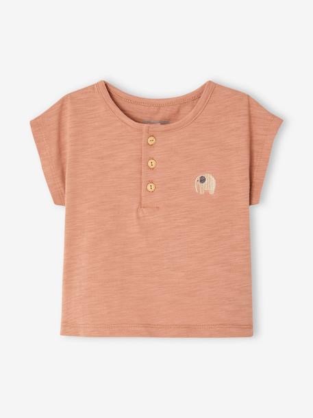 Ensemble bébé T-shirt et short menthe+moka 10 - vertbaudet enfant 