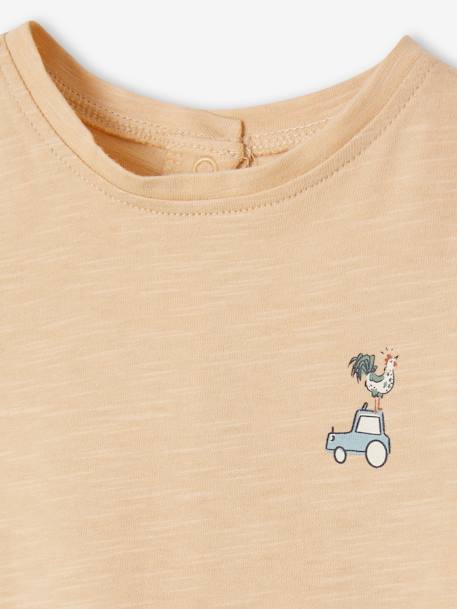 Lot de 2 T-shirts naissance manches courtes en coton biologique beige 4 - vertbaudet enfant 
