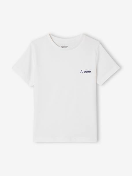 T-shirt garçon uni manches courtes blanc 2 - vertbaudet enfant 