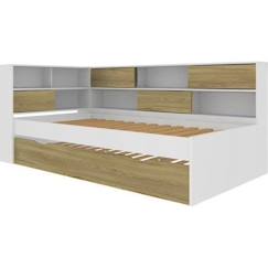 Chambre et rangement-Chambre-Lit cosy gigogne - AKITEN RETAIL - Play - 10 niches de rangements - 2 matelas inclus