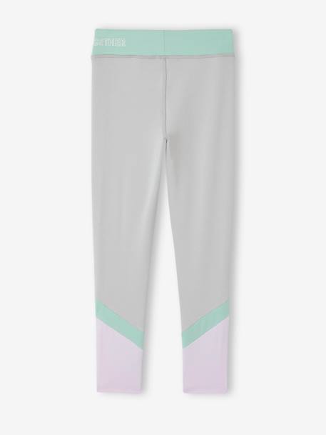 Legging sport à bandes fille matière technique gris chiné 2 - vertbaudet enfant 