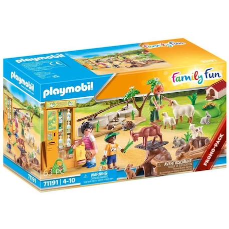 PLAYMOBIL - 71191 - Ferme pédagogique - Le parc animalier - Animaux domestiques - Family Fun - Country BLEU 1 - vertbaudet enfant 