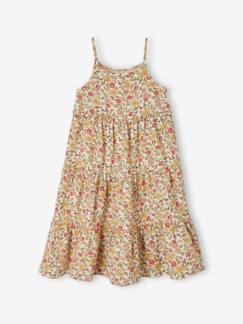 Robe longue à bretelles en gaze de coton fille  - vertbaudet enfant