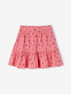 -Jupe short motifs fleurs fille